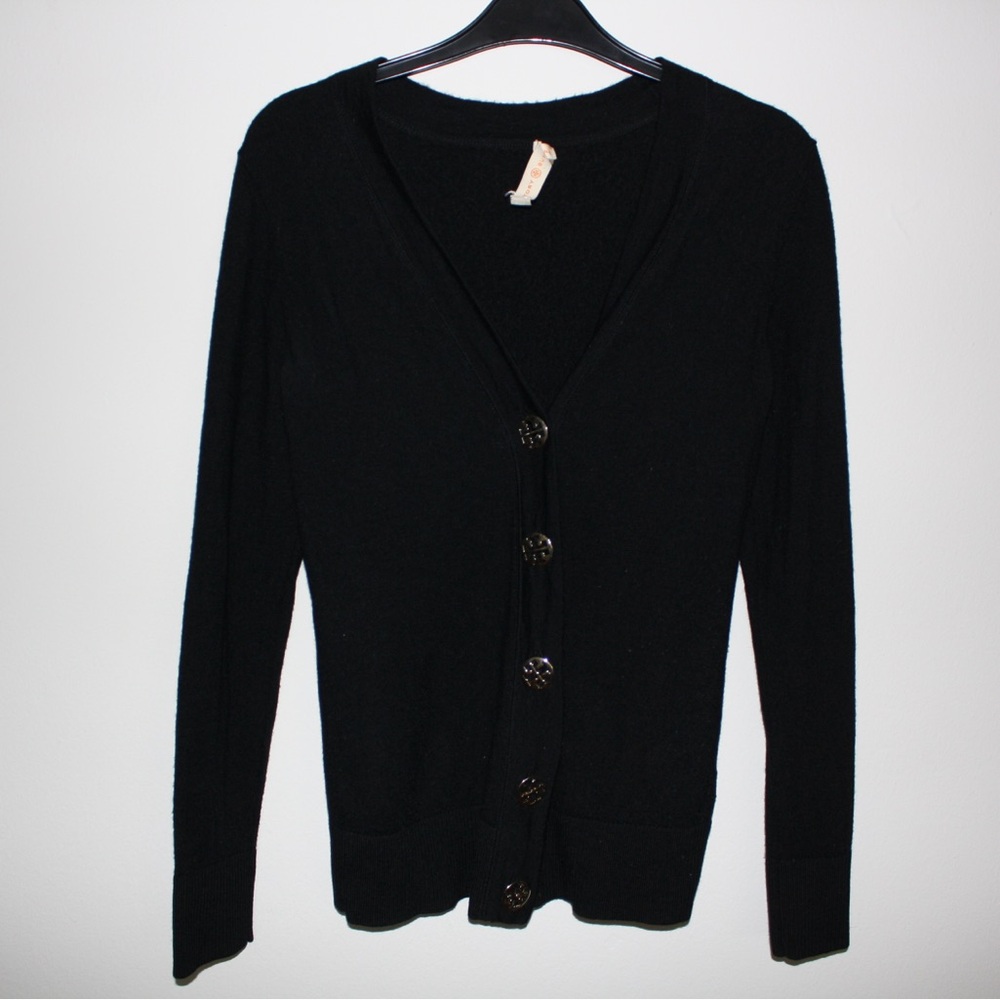 Tory Burch Merino Wool V-Neck Cardigan